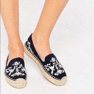Soludos Embroidered Ibiza Espadrille Smoking Slippers Size 8 US 38.5 EU